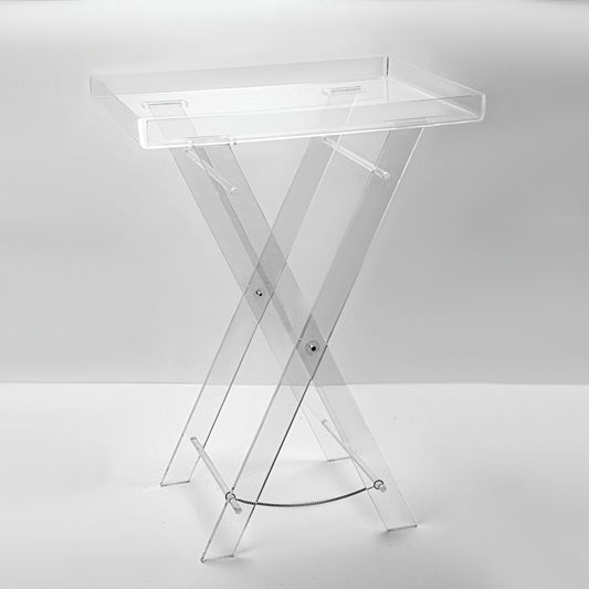 X stand with tray