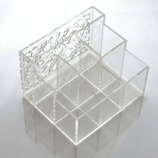 Cutlery holder with engraved design