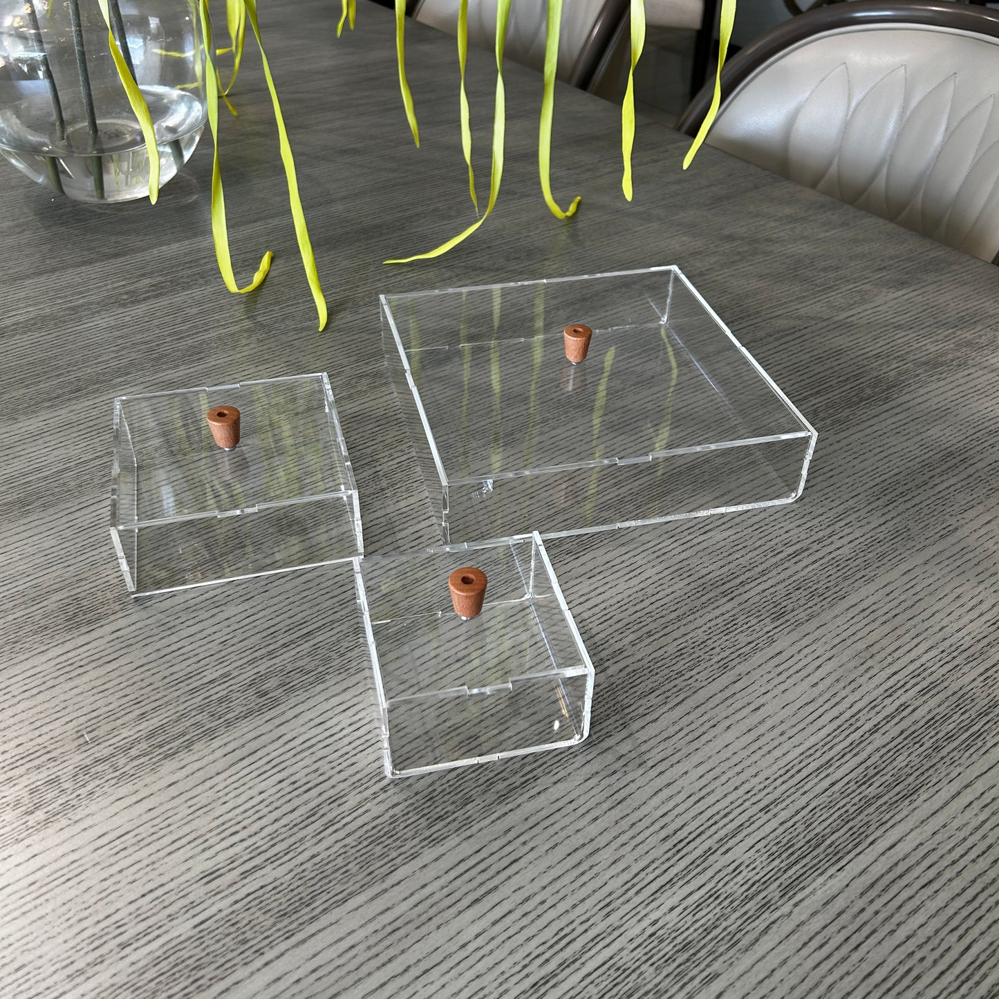 Square acrylic boxes