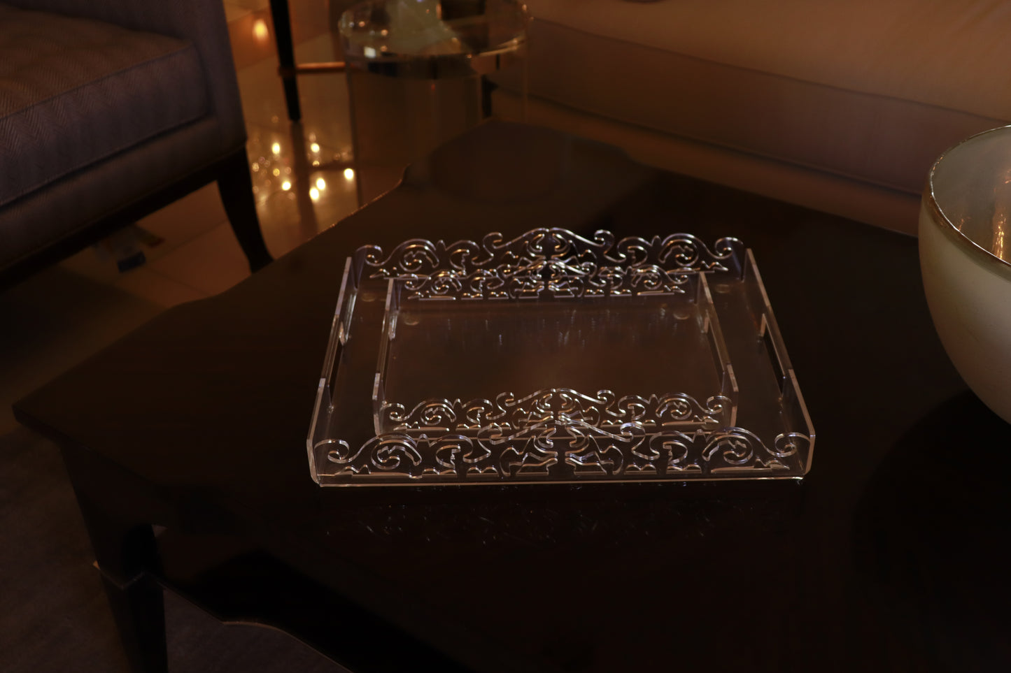 Engraved tray