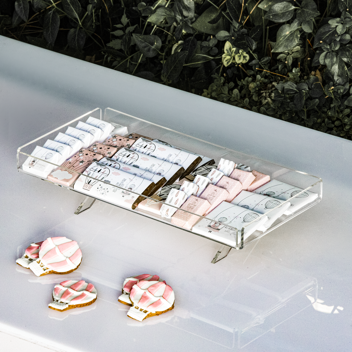 Trays with X base set of 3