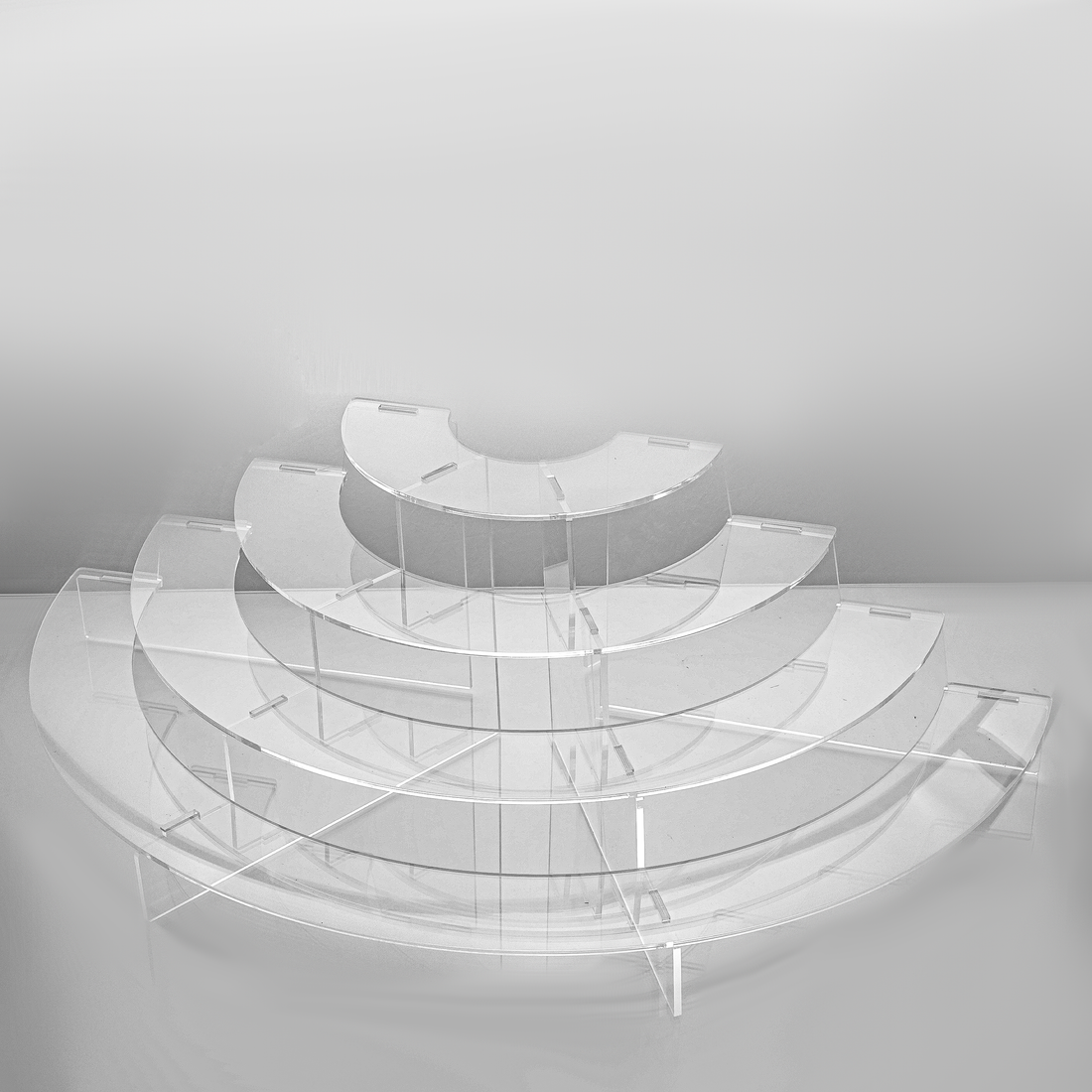 Half circle 4 levels riser – Acrylic and More Online