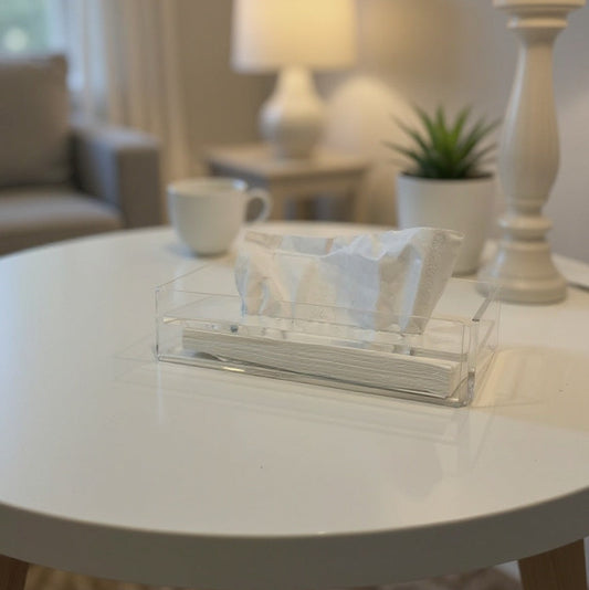 Tissue box with removable top