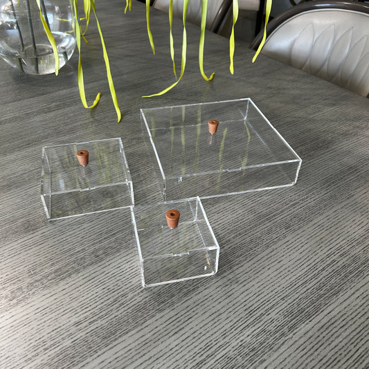 Square acrylic boxes