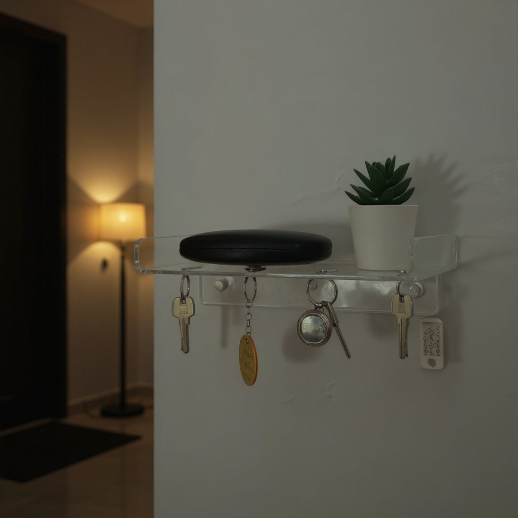 Magnet key shelf