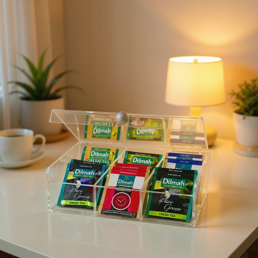 Acrylic tea box with cover